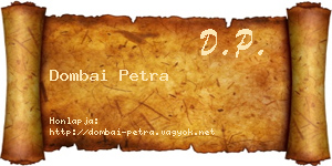 Dombai Petra névjegykártya